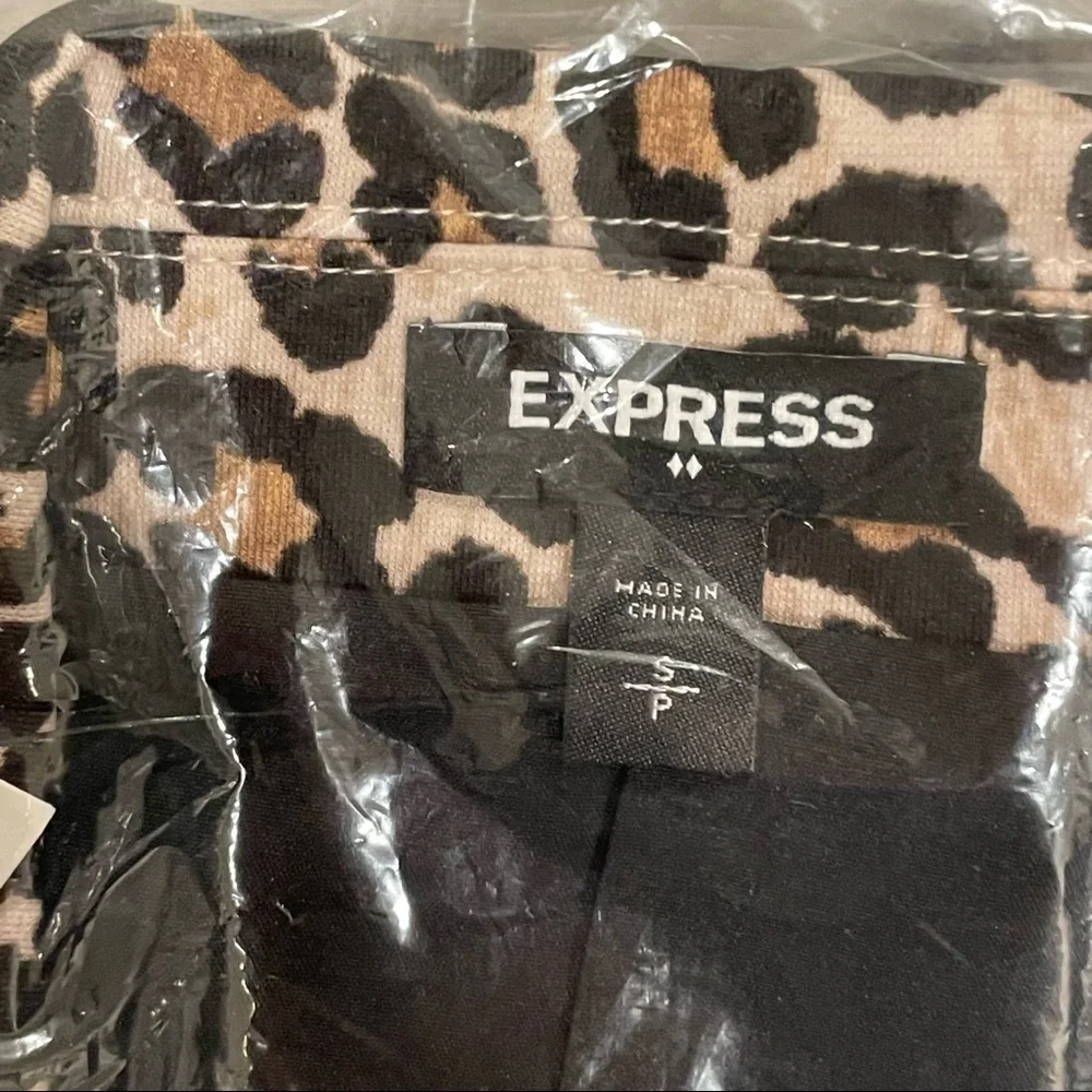 Express Leopard Boyfriend Blazer NWT Small - Picture 7 of 8